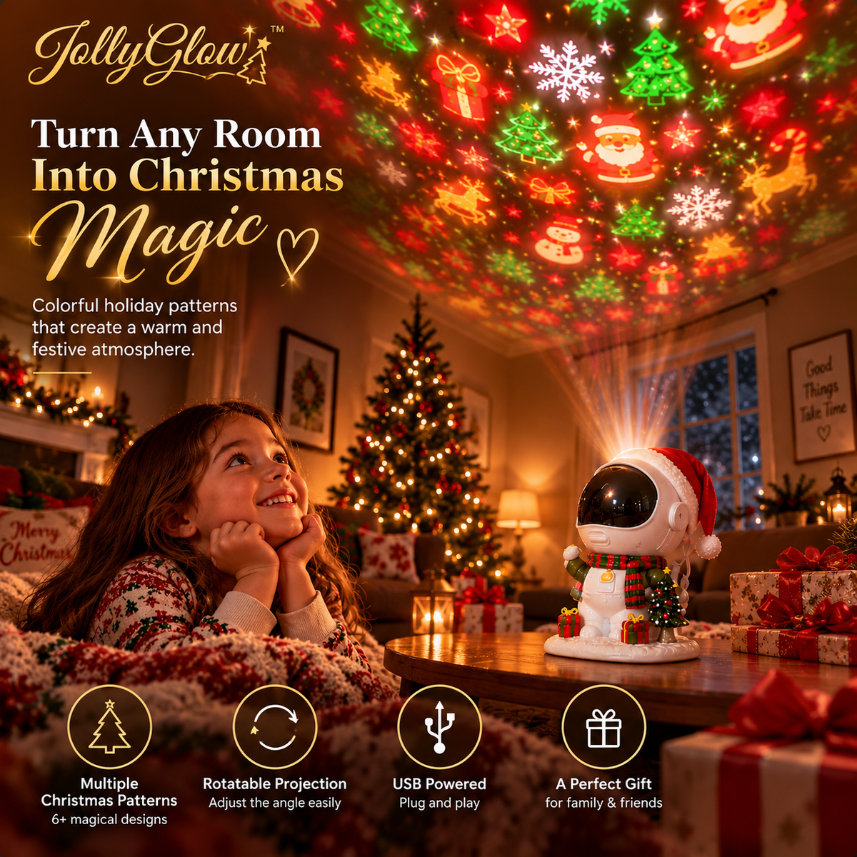 JollyGlow™ Christmas Projector