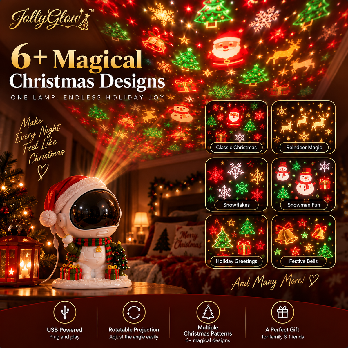 JollyGlow™ Christmas Projector